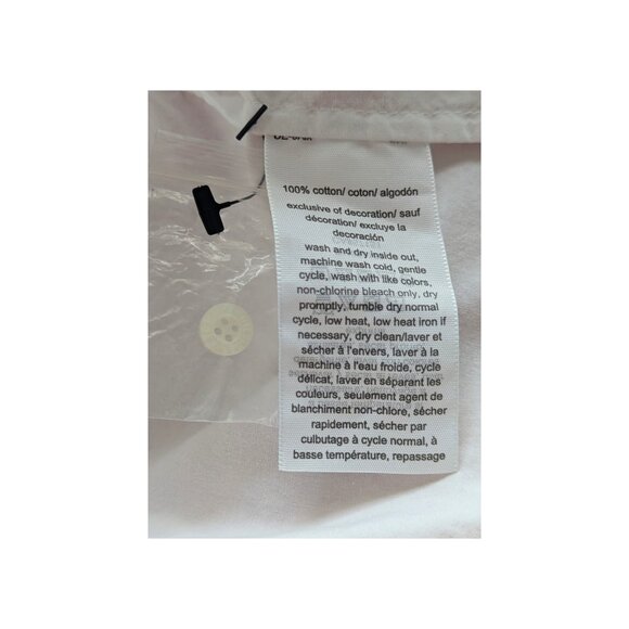 Tommy Hilfiger White Cotton Zip Popover Blouse XS Preppy Classic EUC - Picture 5 of 5